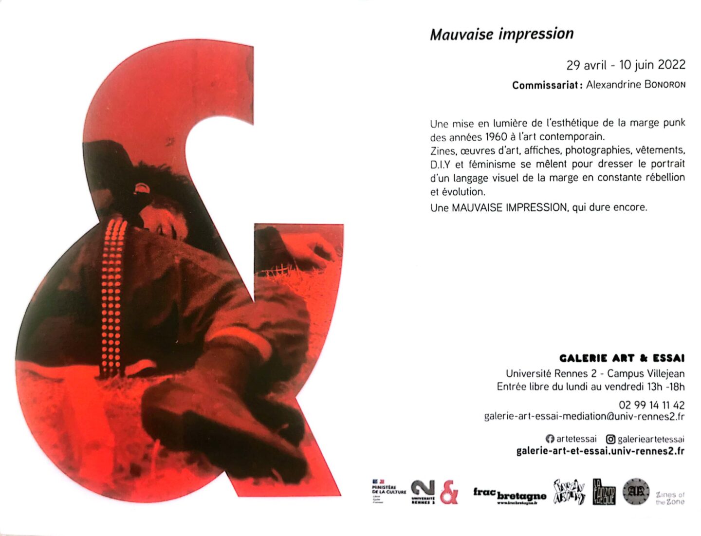 Exposition Mauvaise Impression , galerie Art et Essai Rennes du 29 avril au 10 juin 2022